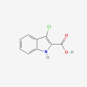 Chemical structure of 3-Chloroindole-2-carboxylic Acid