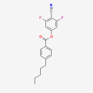 Chemical structure of 4-Cyano-3,5-difluorophenyl 4-Pentylbenzoate