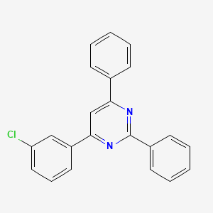 Chemical structure of 4-(3-Chlorophenyl)-2,6-diphenylpyrimidine