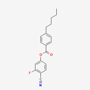 Chemical structure of 4-Cyano-3-fluorophenyl 4-Pentylbenzoate