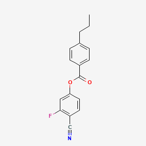Chemical structure of 4-Cyano-3-fluorophenyl 4-Propylbenzoate
