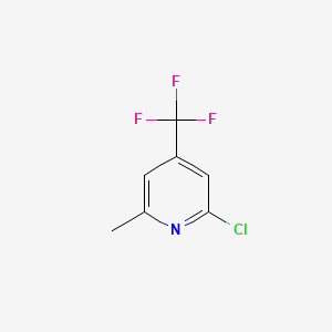 Chemical structure of 2-Chloro-6-methyl-4-(trifluoromethyl)pyridine