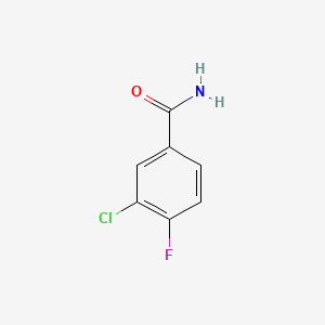 Chemical structure of 3-Chloro-4-fluorobenzamide