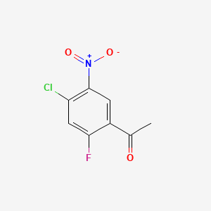 Chemical structure of 1-(4-Chloro-2-fluoro-5-nitrophenyl)ethanone