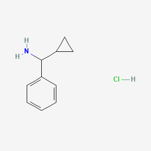Chemical structure of 1-Cyclopropyl-1-phenylmethanamine Hydrochloride