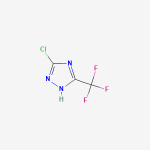 Chemical structure of 3-Chloro-5-(trifluoromethyl)-1H-1,2,4-triazole