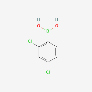 Chemical structure of 2,4-Dichlorophenylboronic acid (contains varying amounts of Anhydride)