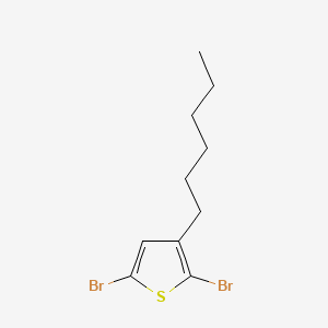 Chemical structure of 2,5-Dibromo-3-hexylthiophene