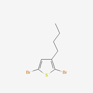 Chemical structure of 2,5-Dibromo-3-butylthiophene