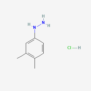 Chemical structure of 3,4-Dimethylphenylhydrazine hydrochloride