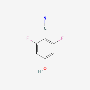 Chemical structure of 2,6-Difluoro-4-hydroxybenzonitrile