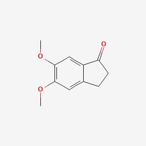 Chemical structure of 5,6-Dimethoxy-1-indanone