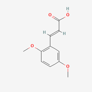Chemical structure of 3-(2,5-Dimethoxyphenyl)-2-propenoic acid