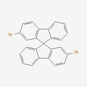 Chemical structure of 2,2'-Dibromo-9,9'-spirobifluorene