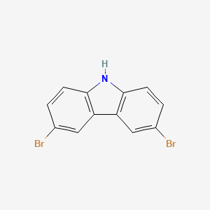 Chemical structure of 3,6-Dibromocarbazole
