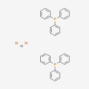 Chemical structure of Dibromobis(triphenylphosphine)nickel(II)