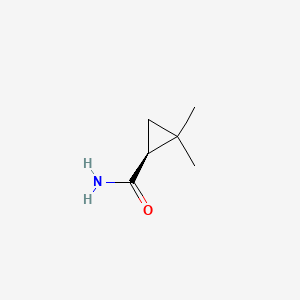 Chemical structure of (S)-2,2-Dimethylcyclopropanecarboxamide
