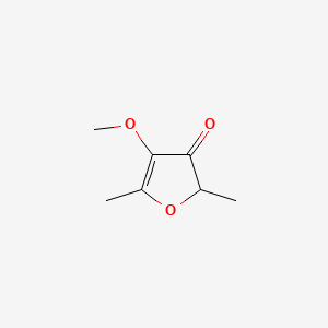 Chemical structure of 2,5-Dimethyl-4-methoxy-3(2H)-furanone