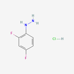 Chemical structure of 2,4-Difluorophenylhydrazine hydrochloride