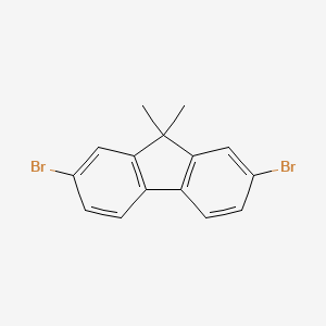 Chemical structure of 9,9-Dimethyl-2,7-Dibromofluorene