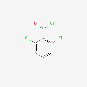 Chemical structure of 2,6-Dichlorobenzoyl chloride