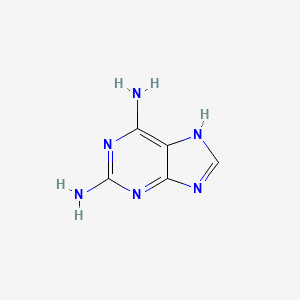 Chemical structure of 2,6-Diaminopurine