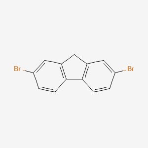 Chemical structure of 2,7-Dibromofluorene