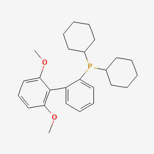 Chemical structure of 2-Dicyclohexylphosphino-2′,6′-dimethoxybiphenyl