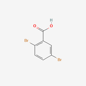 Chemical structure of 2,5-Dibromobenzoic acid