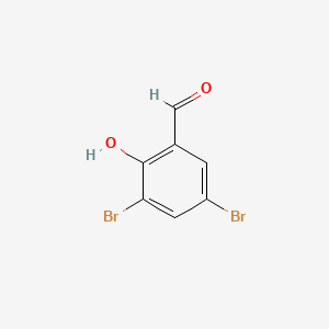 Chemical structure of 3,5-Dibromosalicylaldehyde