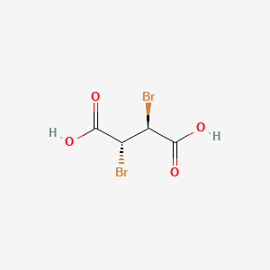 Chemical structure of 2,3-Dibromosuccinic acid