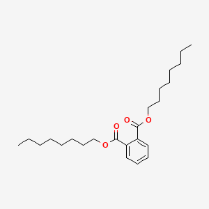 Chemical structure of Di-n-octyl phthalate