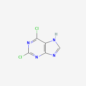 Chemical structure of 2,6-Dichloropurine