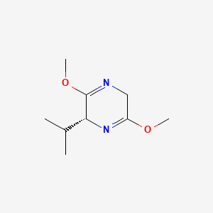 Chemical structure of (R)-2,5-Dihydro-3,6-dimethoxy-2-isopropylpyrazine
