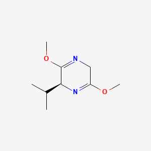Chemical structure of (S)-2,5-Dihydro-3,6-dimethoxy-2-isopropylpyrazine