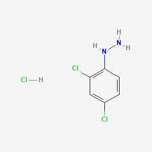 Chemical structure of 2,4-Dichlorophenylhydrazine hydrochloride