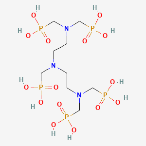 Chemical structure of Diethylenetriaminepenta(methylenephosphonic acid)