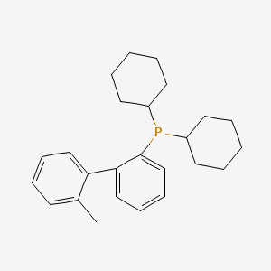 Chemical structure of 2-Dicyclohexylphosphino-2′-methylbiphenyl