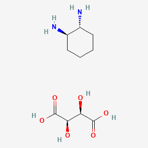 Chemical structure of (1R,2R)-(+)-1,2-Diaminocyclohexane L-tartrate