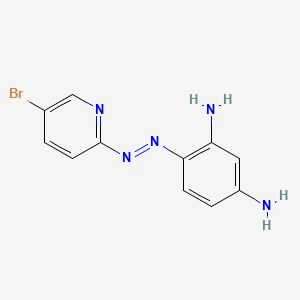 Chemical structure of 1,3-Diamino-4-(5-bromo-2-pyridylazo)benzene