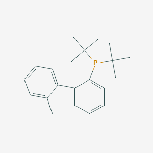 Chemical structure of 2-Di-tert-butylphosphino-2′-methylbiphenyl
