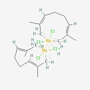 Chemical structure of Dichlorodi-μ-chlorobis[(1,2,3,6,7,8-η-2,7-dimethyl-2,6-octad