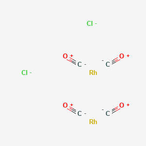Chemical structure of Rhodium carbonyl chloride