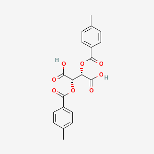Chemical structure of (+)-Di-p-toluoyl-D-tartaric Acid