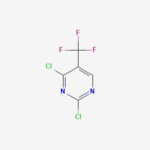 Chemical structure of 2,4-Dichloro-5-(trifluoromethyl)pyrimidine