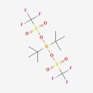 Chemical structure of Di-tert-butylsilyl bis(trifluoromethanesulfonate)