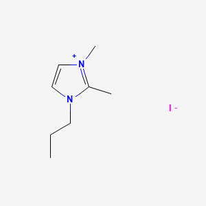 Chemical structure of 1,2-Dimethyl-3-propylimidazolium Iodide