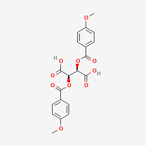Chemical structure of (-)-Di-p-anisoyl-L-tartaric Acid