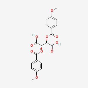 Chemical structure of (+)-Di-p-anisoyl-D-tartaric Acid