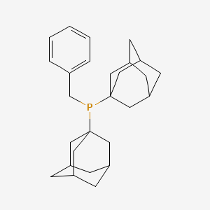 Chemical structure of Di(1-adamantyl)benzylphosphine